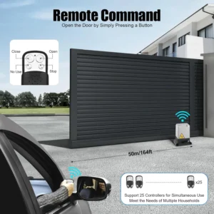 Automatic Sliding Gate Opener Kit Supports 25 Controllers for Simultaneous Use
