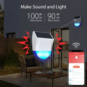 Outdoor Security Alarm Siren for Perimeter Protection with Loud Alarm Sound at 100dB
