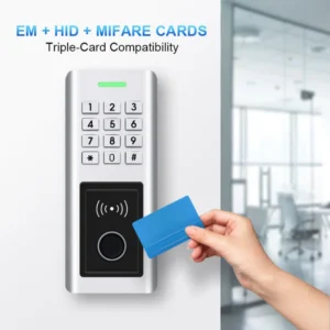 RFID Card Access Control System with Secure Card Readers Available in EM+M1+HID Card compatibility