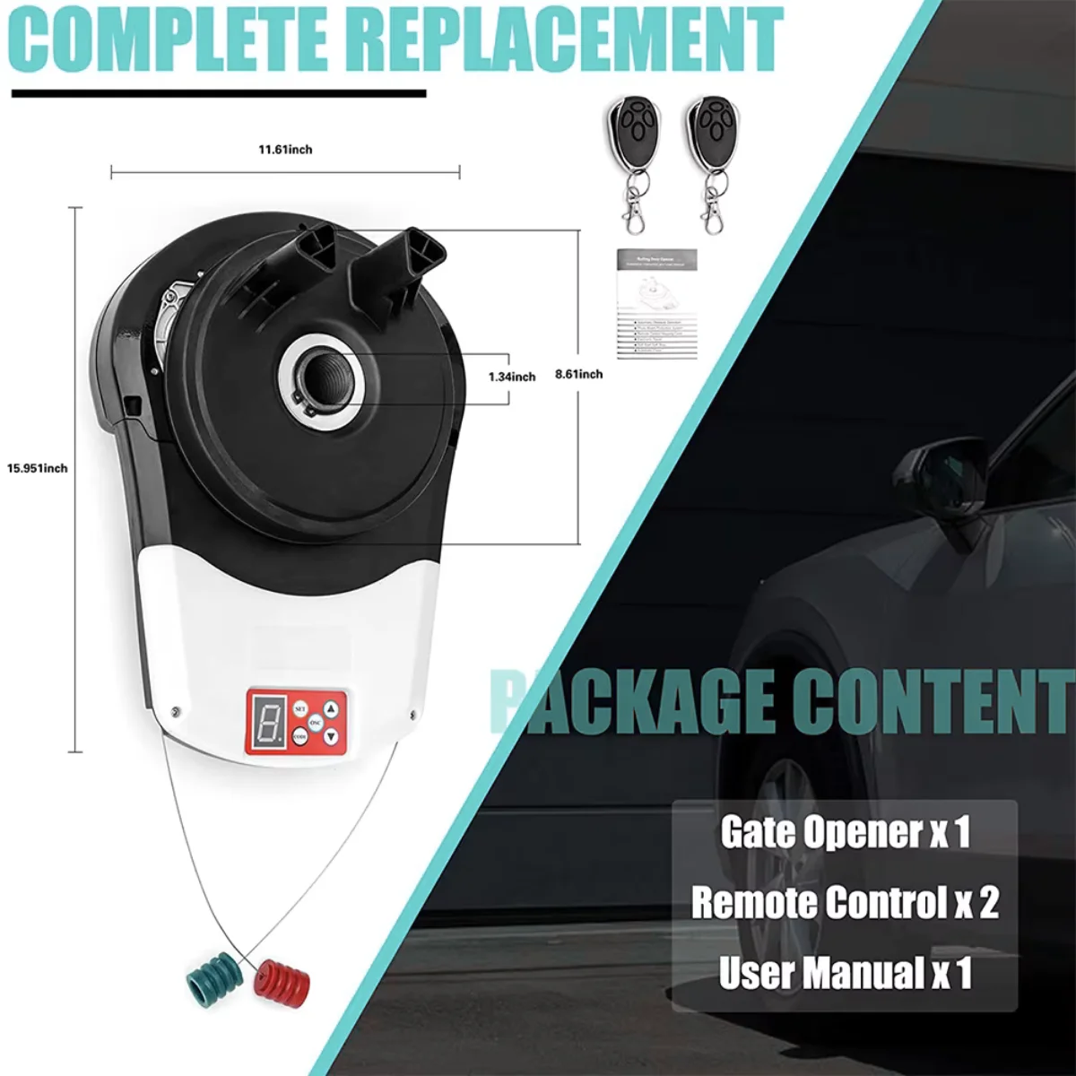Rollup Garage Door Opener for Rolling Doors Parameters